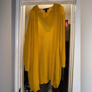 “PLUS SIZE” Yellow Women's Sweater